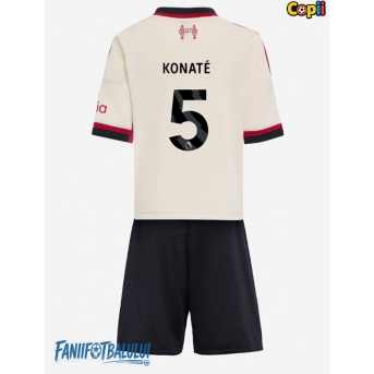 Liverpool Ibrahima Konate #5 Echipament de Fotbal Replică 2025-26 Copii Deplasare (+ Șorturi)